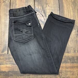 Men’s ASAP AKADEMIKS Small Arms Patrol Jeans, Black, 36x32, Vtg, Y2K, Distressed